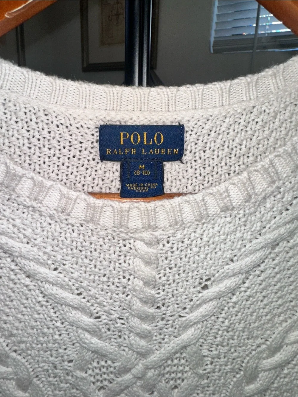 Polo by Ralph Lauren Ivory Cable-Knit Crew Sweater
